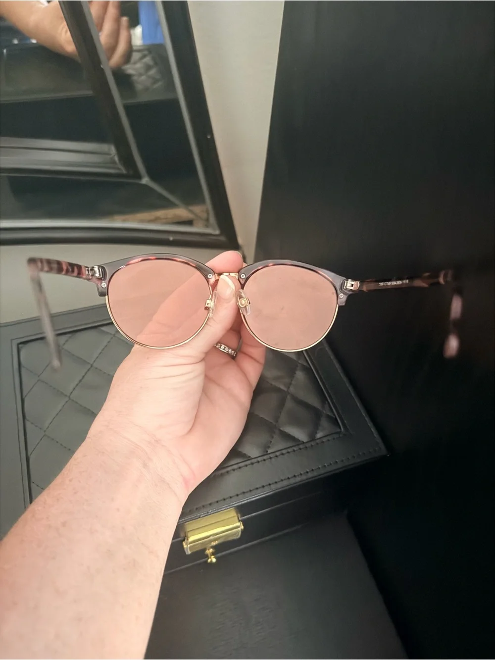 Tortoise Shell Sunglasses Brown Mirrored Lens